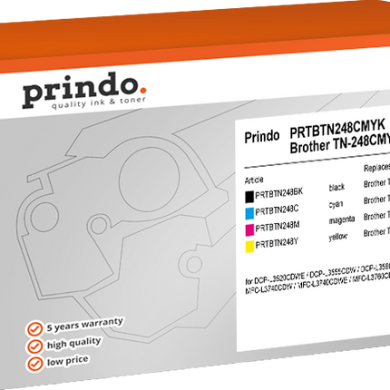 Prindo Classic Multipack Schwarz / Cyan / Magenta / Gelb