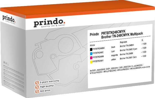 Prindo Classic Multipack Schwarz / Cyan / Magenta / Gelb