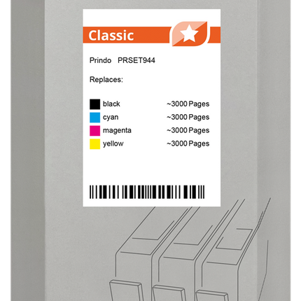 Prindo Classic Multipack Schwarz / Cyan / Magenta / Gelb (PRSET944)