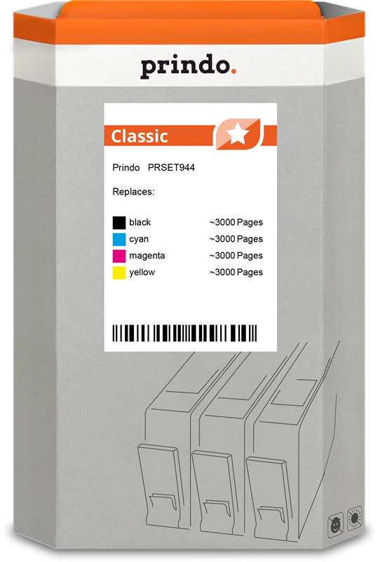 Prindo Classic Multipack Schwarz / Cyan / Magenta / Gelb (PRSET944)