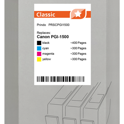 Prindo Classic Multipack Schwarz / Cyan / Magenta / Gelb (PRSCPGI1500)