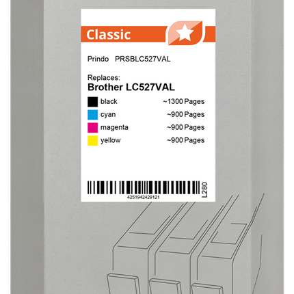 Prindo Classic Multipack Schwarz / Cyan / Magenta / Gelb