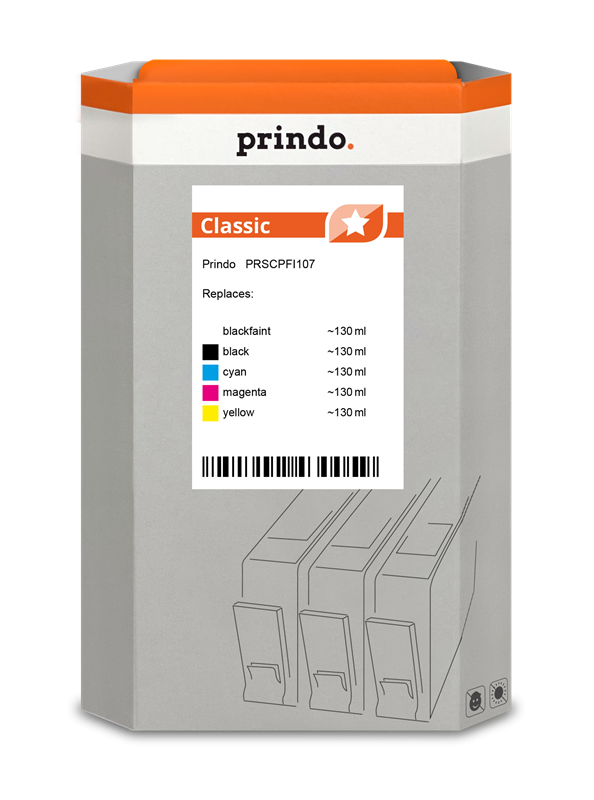 Prindo Classic Multipack Schwarz (Matt) / Schwarz / Cyan / Magenta / Gelb