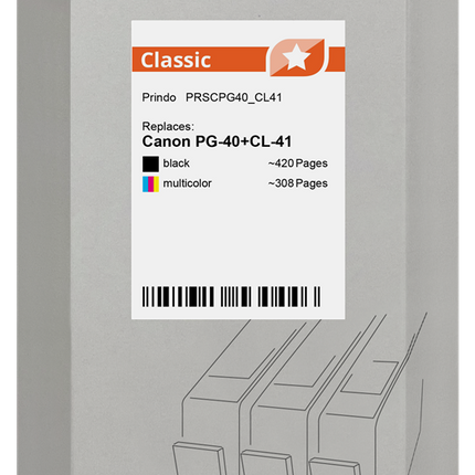 Prindo Classic Multipack Schwarz / mehrere Farben (PRSCPG40_CL41)