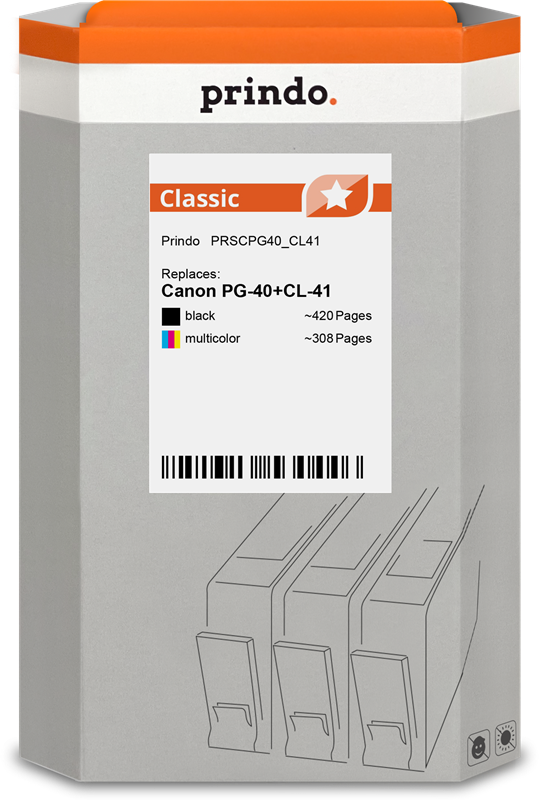 Prindo Classic Multipack Schwarz / mehrere Farben (PRSCPG40_CL41)