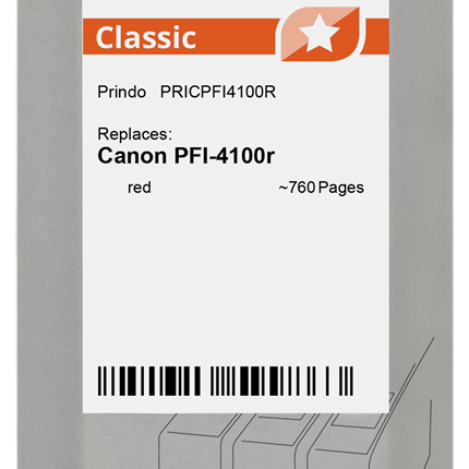 Prindo Classic Rot Druckerpatrone PRICPFI4100R