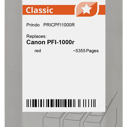 Prindo Classic Rot Druckerpatrone PRICPFI1000R