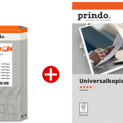 Prindo Classic Schwarz / Cyan / Magenta / Gelb / Rot / Grau / Weiss Value Pack