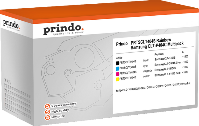 Prindo Classic Schwarz / Cyan / Magenta / Gelb Value Pack