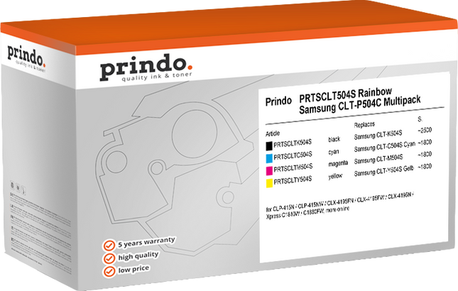 Prindo Classic Schwarz / Cyan / Magenta / Gelb Value Pack