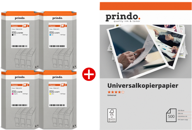 Prindo Classic Schwarz / Cyan / Magenta / Gelb Value Pack