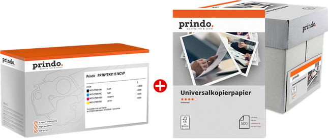 Prindo Classic Schwarz / Cyan / Magenta / Gelb / Weiss Value Pack