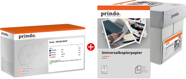 Prindo Classic Schwarz / Cyan / Magenta / Gelb / Weiss Value Pack