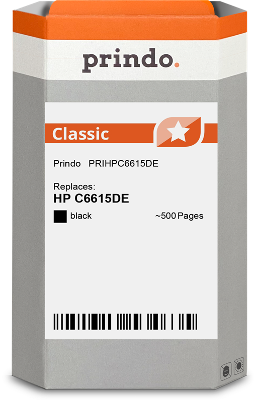 Prindo Classic Schwarz Druckerpatrone PRIHPC6615DE