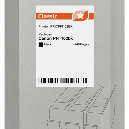 Prindo Classic Schwarz Druckerpatrone PRICPFI102BK