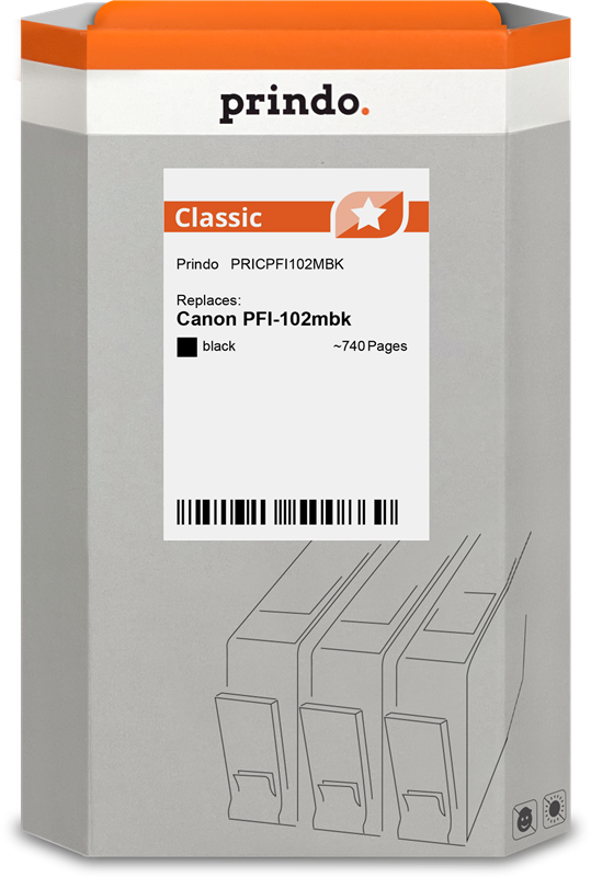 Prindo Classic Schwarz Druckerpatrone PRICPFI102MBK