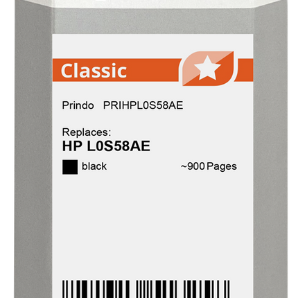 Prindo Classic Schwarz Druckerpatrone PRIHPL0S58AE