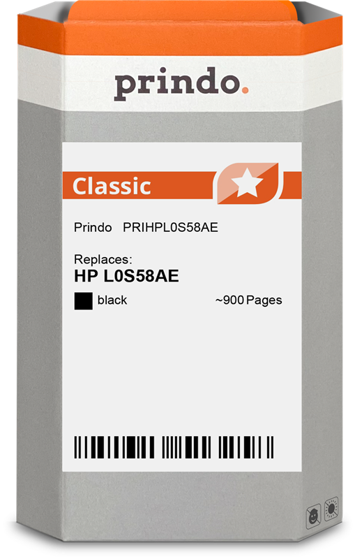 Prindo Classic Schwarz Druckerpatrone PRIHPL0S58AE