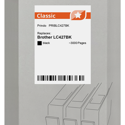 Prindo Classic Schwarz Druckerpatrone PRIBLC427BK