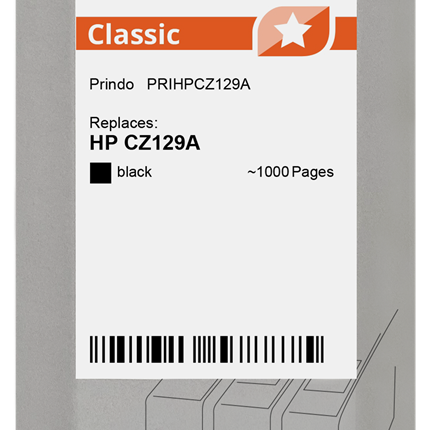Prindo Classic Schwarz Druckerpatrone PRIHPCZ129A
