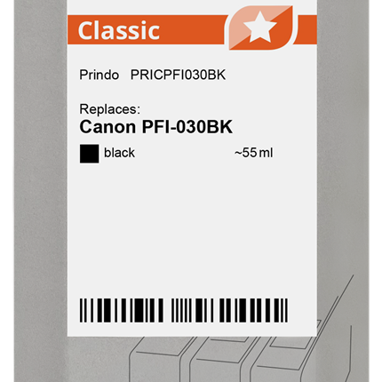 Prindo Classic Schwarz Druckerpatrone PRICPFI030BK