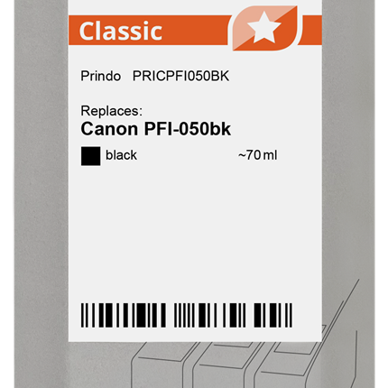 Prindo Classic Schwarz Druckerpatrone PRICPFI050BK