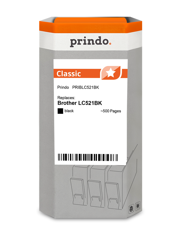 Prindo Classic Schwarz Druckerpatrone PRIBLC521BK