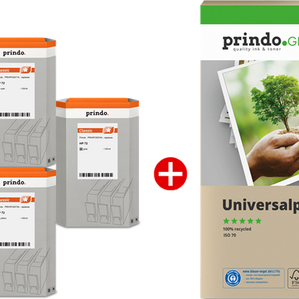 Prindo Classic Schwarz (Foto) / Cyan / Magenta / Gelb / Grau / rauchweiß Value Pack