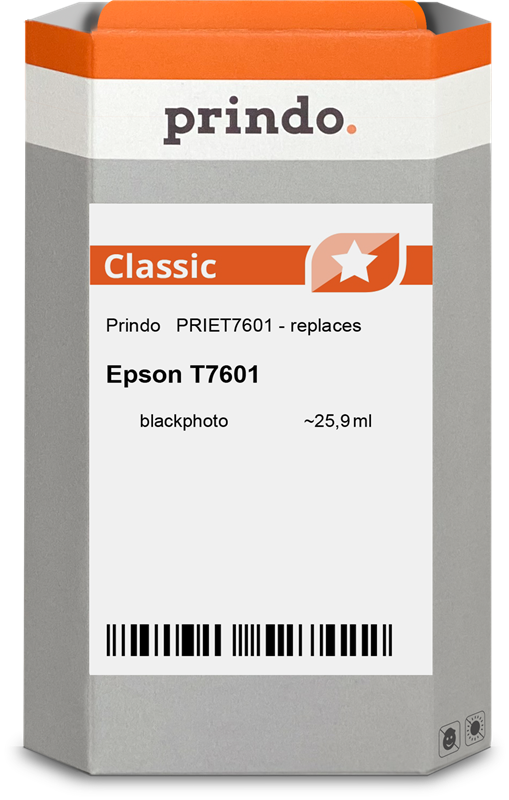 Prindo Classic Schwarz (Foto) Druckerpatrone PRIET7601