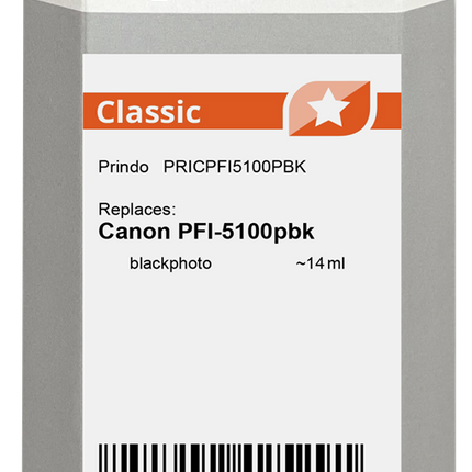 Prindo Classic Schwarz (Foto) Druckerpatrone PRICPFI5100PBK