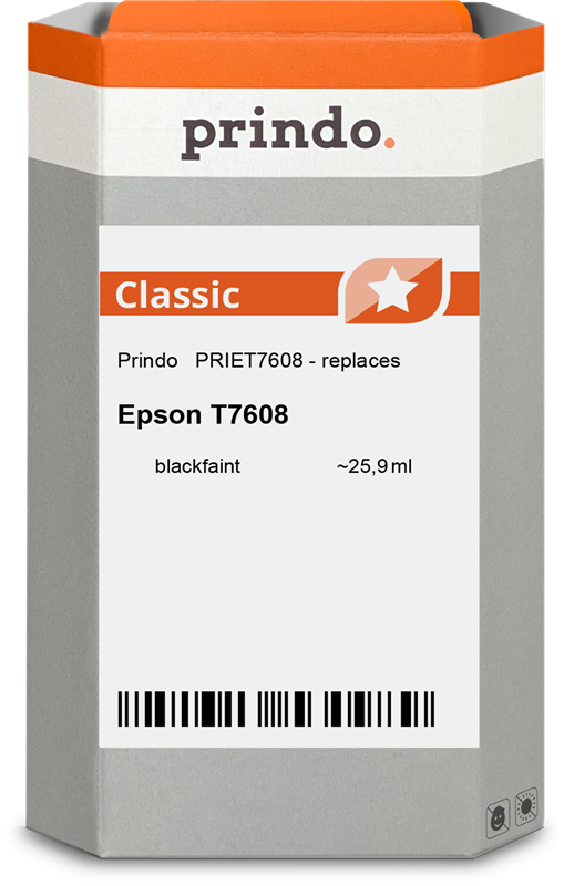 Prindo Classic Schwarz (Matt) Druckerpatrone PRIET7608