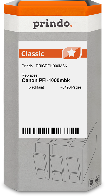 Prindo Classic Schwarz (Matt) Druckerpatrone PRICPFI1000MBK