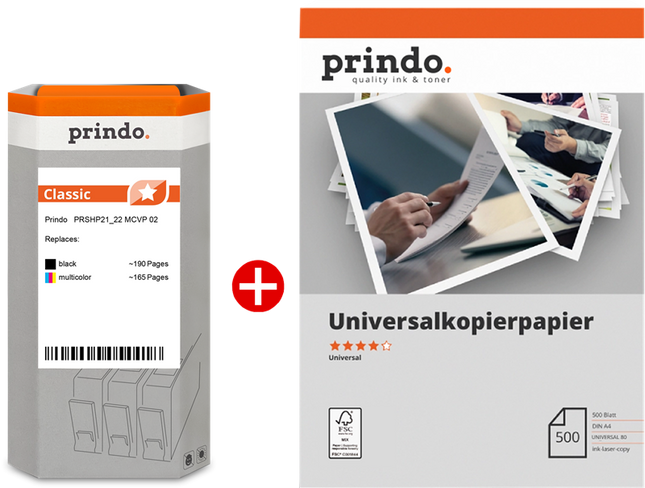 Prindo Classic Schwarz / mehrere Farben / Weiss Value Pack PRSHP21_22 MCVP 02