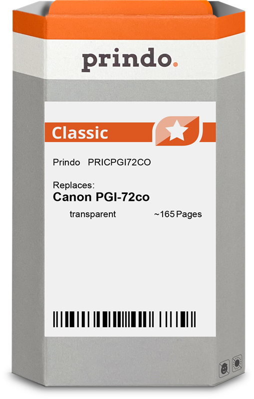 Prindo Classic Transparent Druckerpatrone PRICPGI72CO