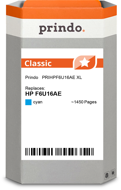 Prindo Classic XL Cyan Druckerpatrone PRIHPF6U16AE