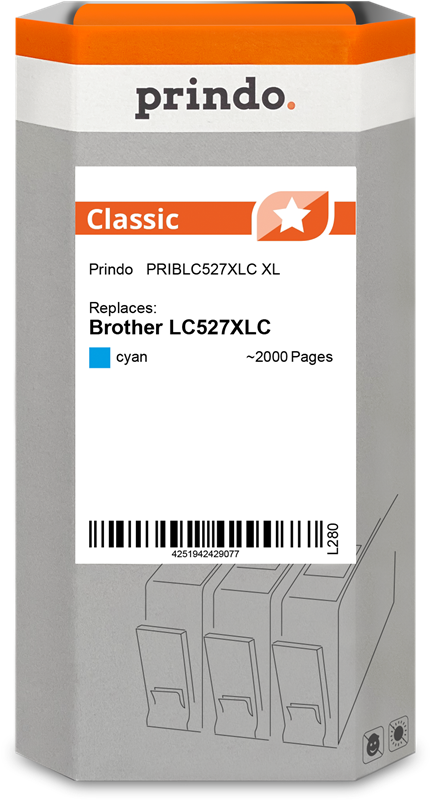 Prindo Classic XL Cyan Druckerpatrone PRIBLC527XLC