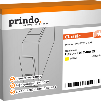 Prindo Classic XL Gelb Druckerpatrone PRIET01C4