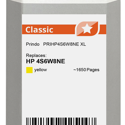 Prindo Classic XL Gelb Druckerpatrone PRIHP4S6W8NE