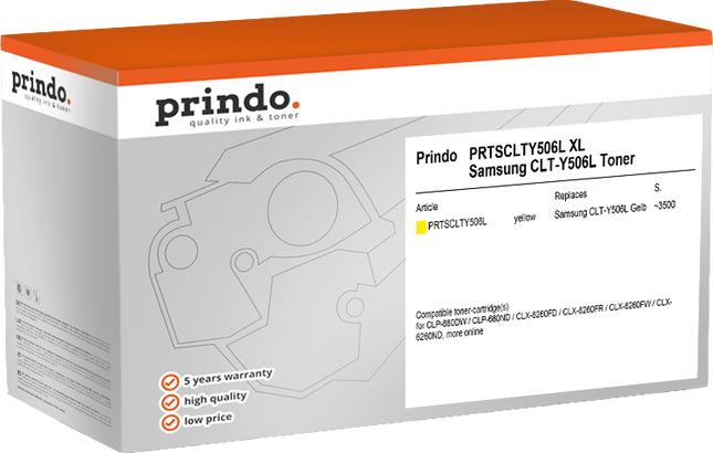 Prindo Classic XL Gelb Toner PRTSCLTY506L