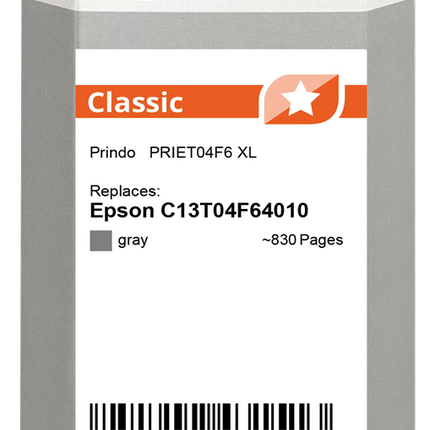 Prindo Classic XL Grau Druckerpatrone PRIET04F6