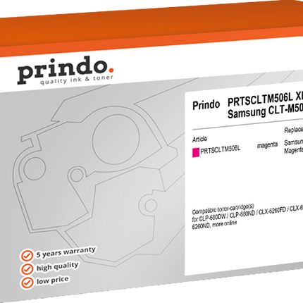 Prindo Classic XL Magenta Toner PRTSCLTM506L