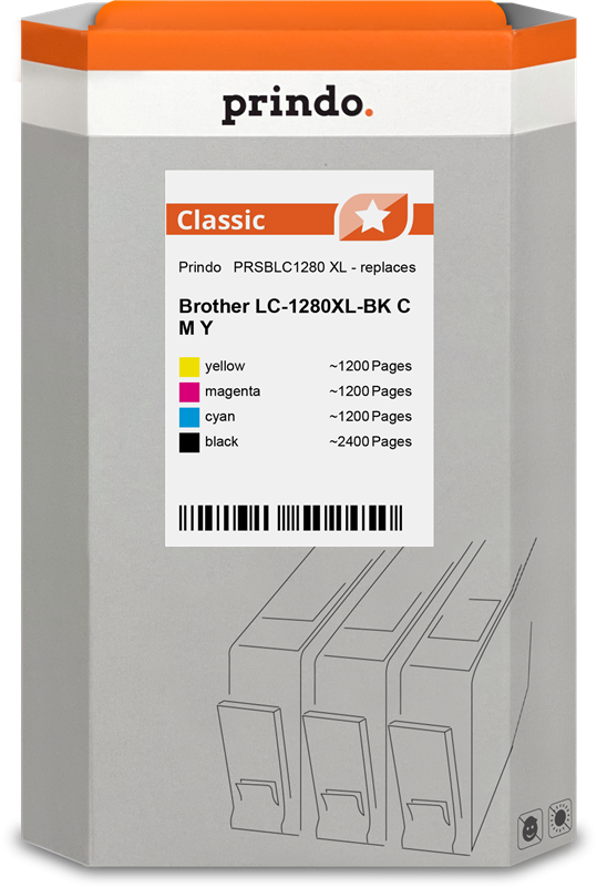 Prindo Classic XL Multipack Schwarz / Cyan / Magenta / Gelb (PRSBLC1280)