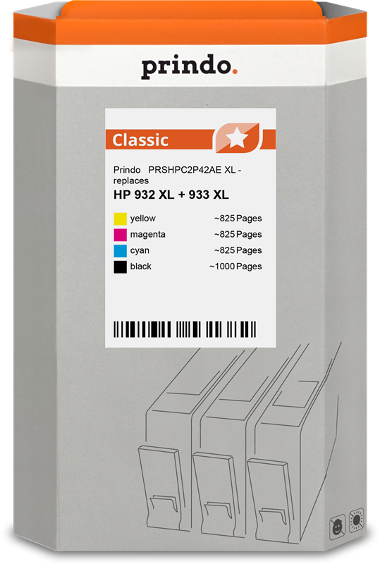 Prindo Classic XL Multipack Schwarz / Cyan / Magenta / Gelb (PRSHPC2P42AE)