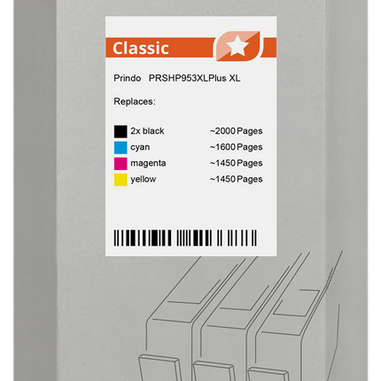 Prindo Classic XL Multipack Schwarz / Cyan / Magenta / Gelb
