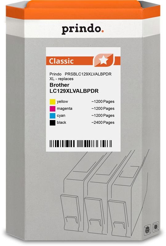 Prindo Classic XL Multipack Schwarz / Cyan / Magenta / Gelb (PRSBLC129XLVALBPDR)