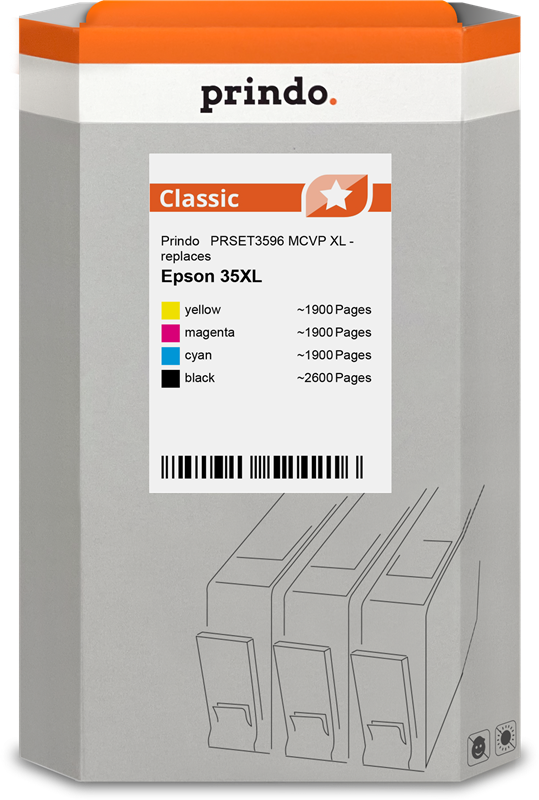 Prindo Classic XL Multipack Schwarz / Cyan / Magenta / Gelb (PRSET3596 MCVP)
