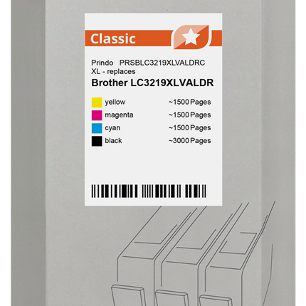 Prindo Classic XL Multipack Schwarz / Cyan / Magenta / Gelb (PRSBLC3219XLVALDRC)
