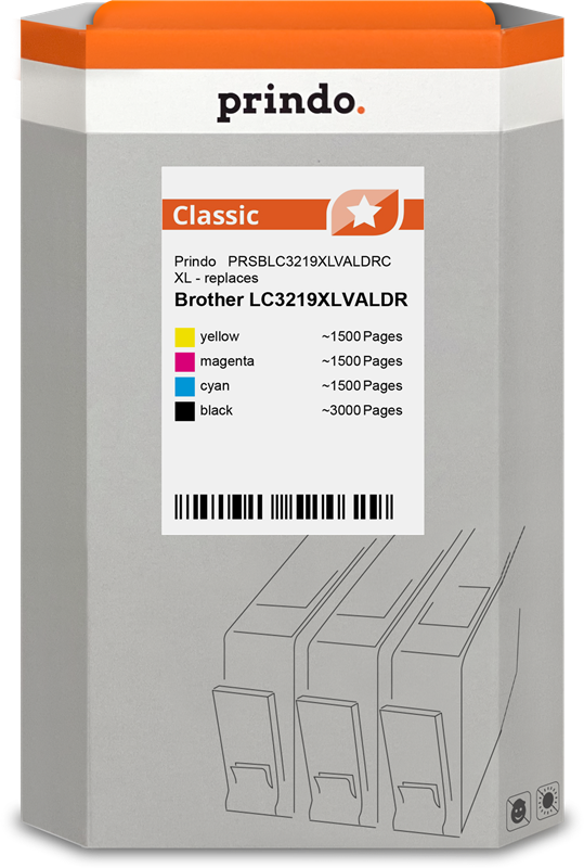 Prindo Classic XL Multipack Schwarz / Cyan / Magenta / Gelb (PRSBLC3219XLVALDRC)