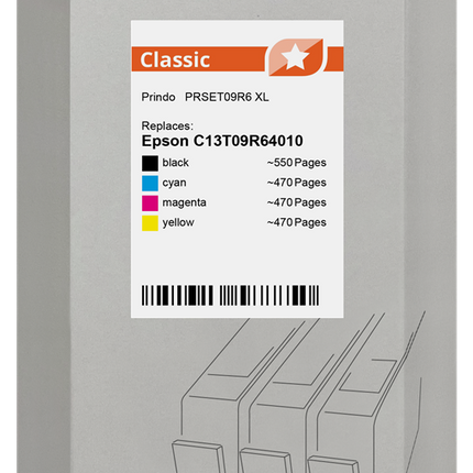 Prindo Classic XL Multipack Schwarz / Cyan / Magenta / Gelb