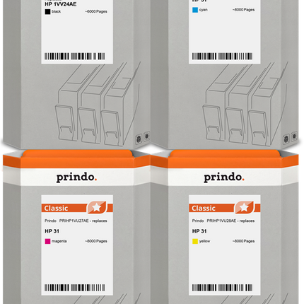 Prindo Classic XL Multipack Schwarz / Cyan / Magenta / Gelb (PRSHP32XL_31 MCVP)